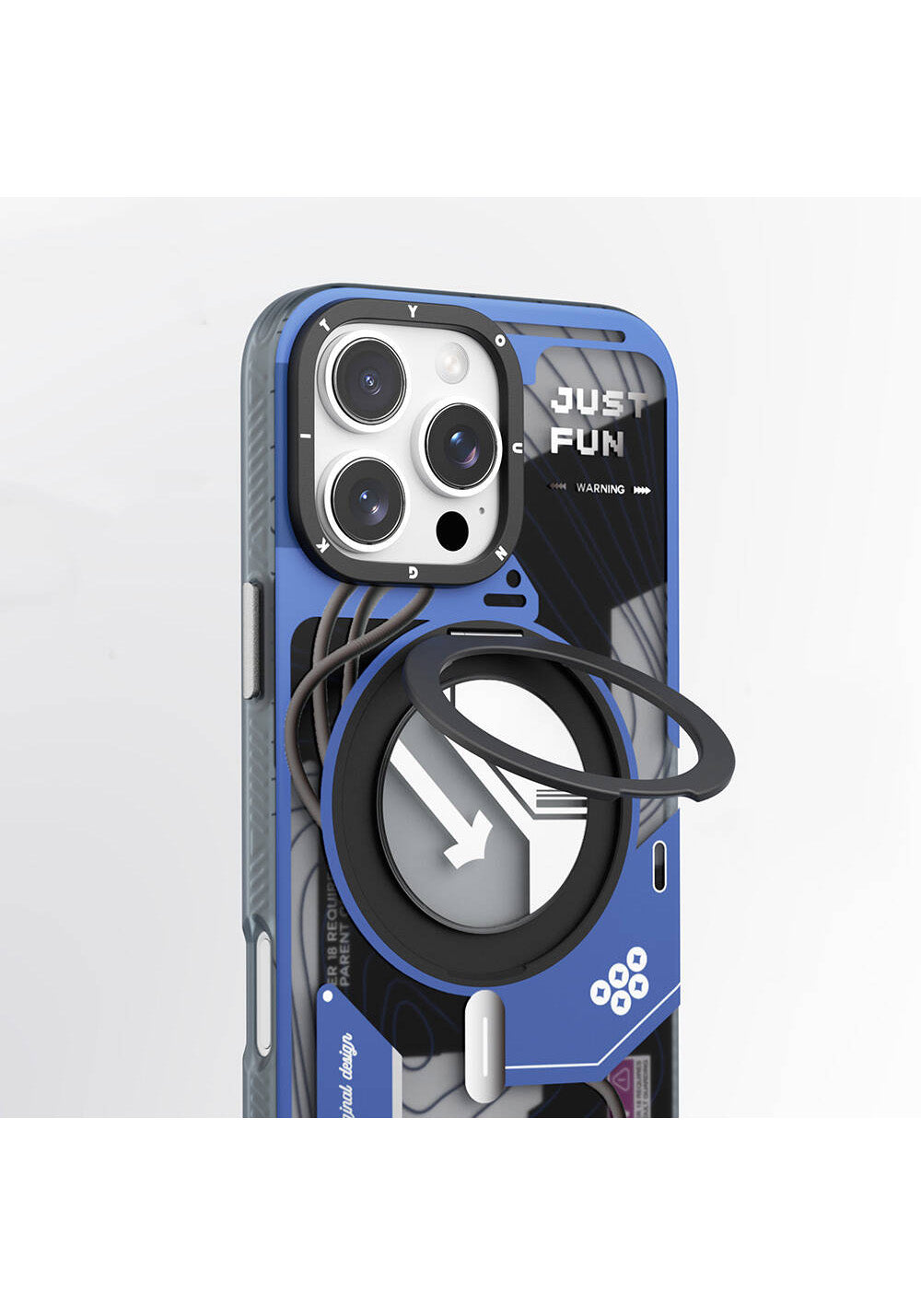 Apple iPhone 16 Pro Kılıf Manyetik Şarj Uyumlu Youngkit 360° Standlı Starship Serisi Kapak