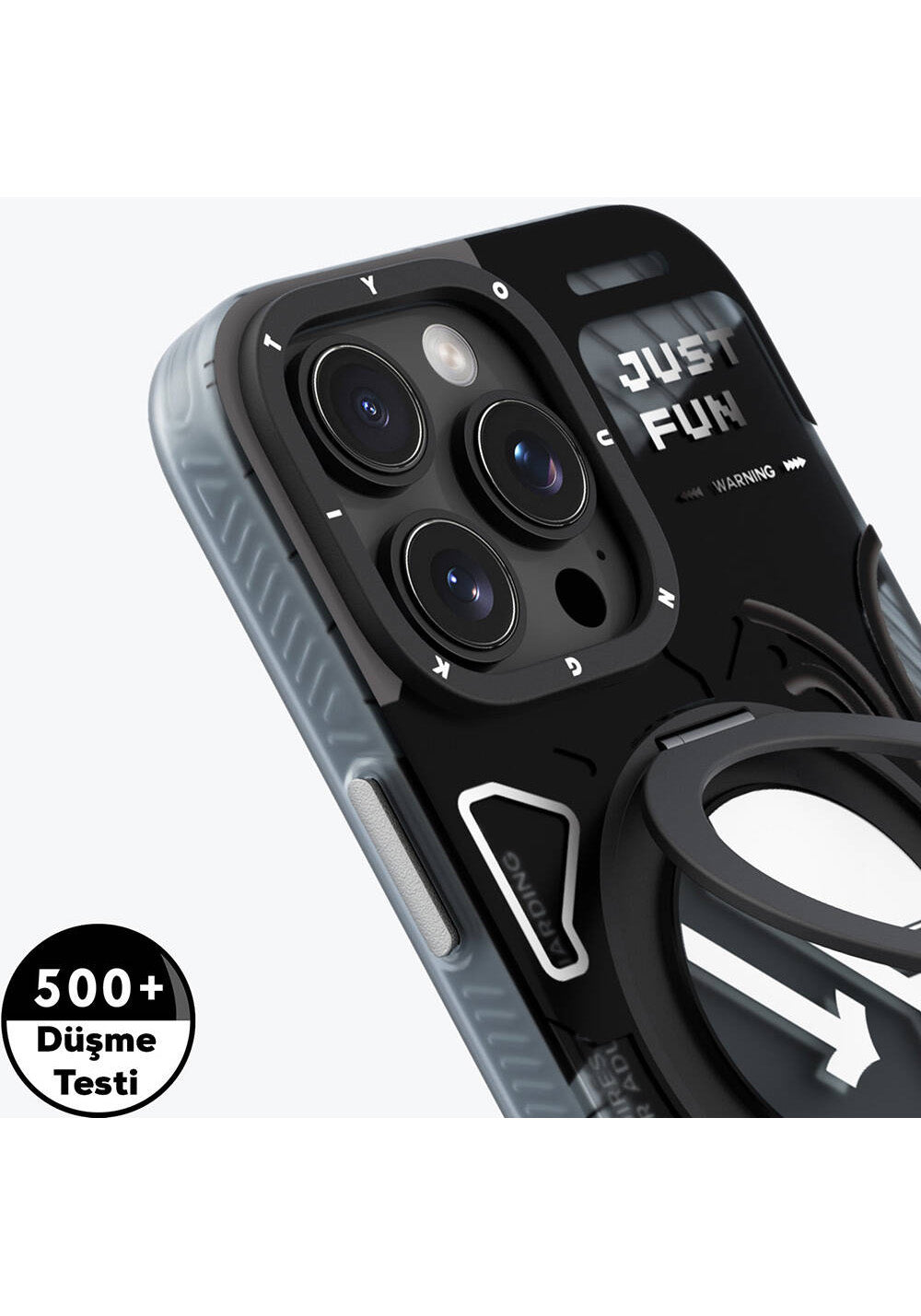 Apple iPhone 16 Pro Max Kılıf Manyetik Şarj Uyumlu Youngkit 360° Standlı Starship Serisi Kapak