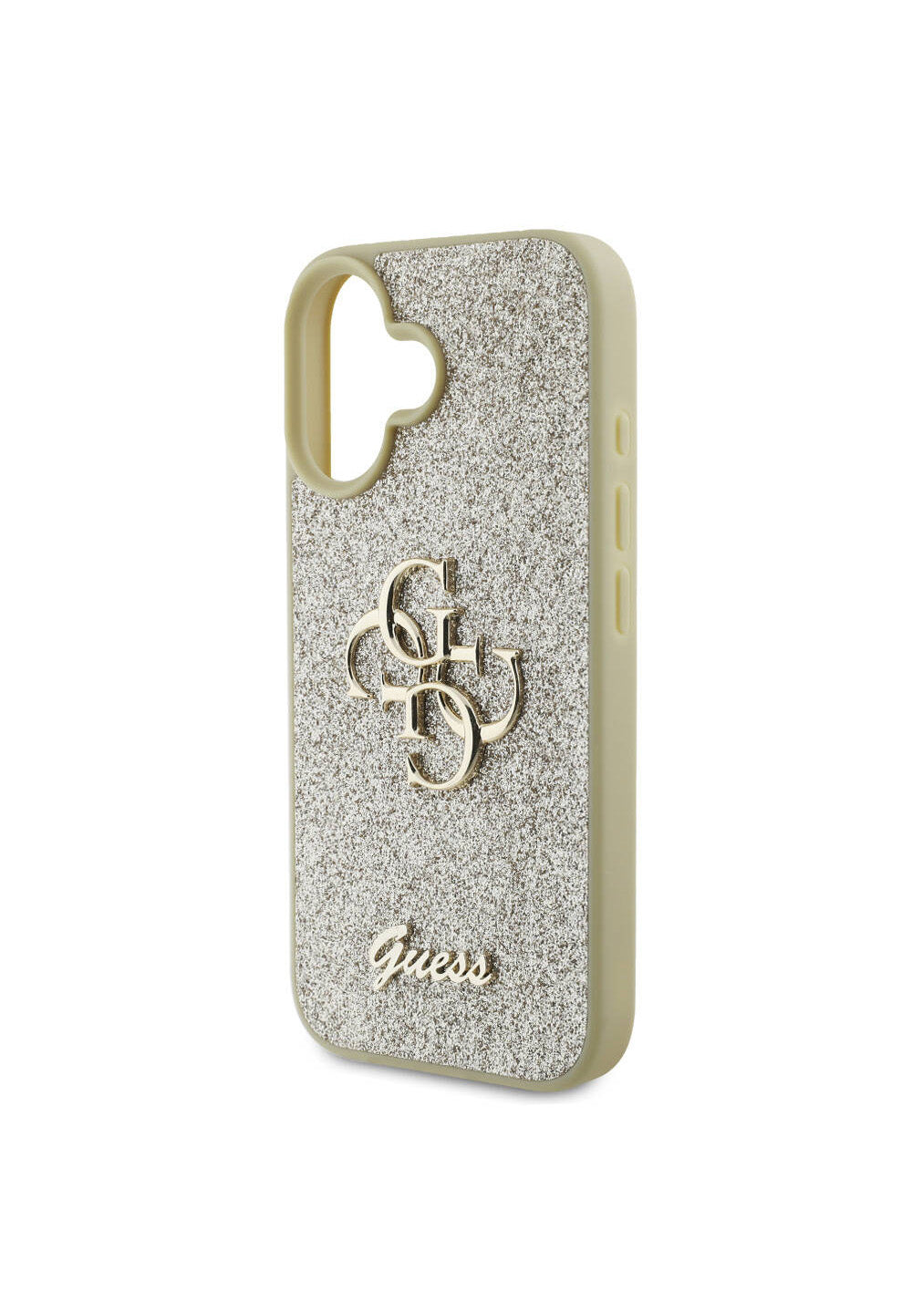 Apple iPhone 16 Kılıf Guess Orijinal Lisanslı 4G Büyük Metal Logolu Glitter Kapak