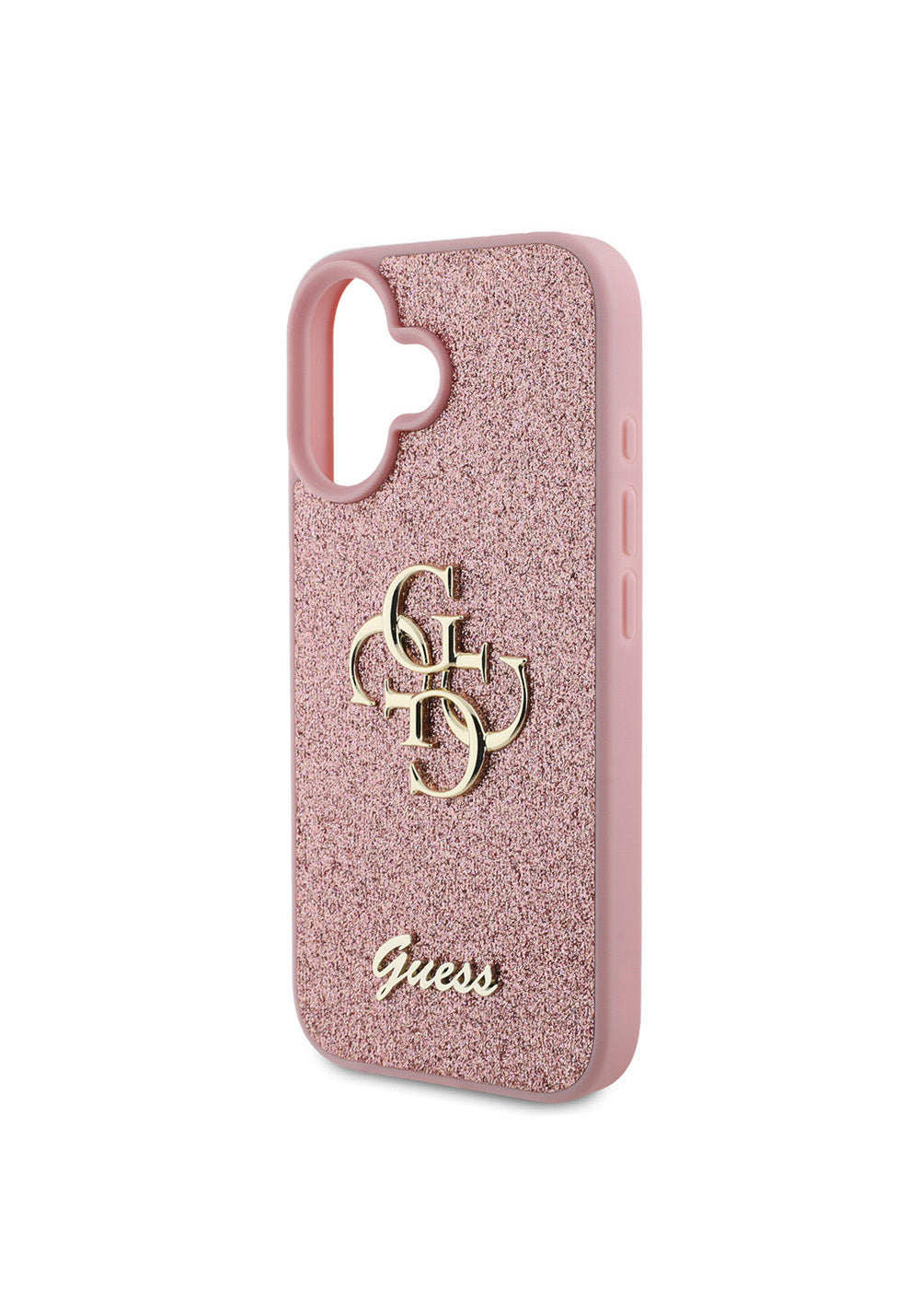 Apple iPhone 16 Kılıf Guess Orijinal Lisanslı 4G Büyük Metal Logolu Glitter Kapak