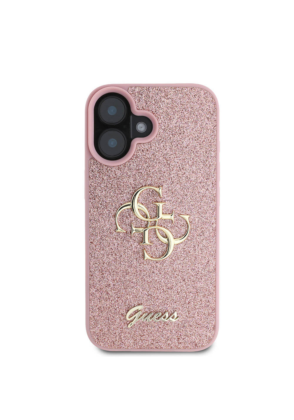Apple iPhone 16 Plus Kılıf Guess Orijinal Lisanslı 4G Büyük Metal Logolu Glitter Kapak