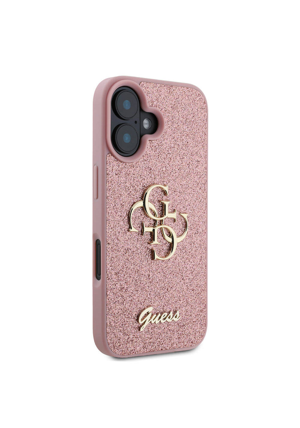 Apple iPhone 16 Plus Kılıf Guess Orijinal Lisanslı 4G Büyük Metal Logolu Glitter Kapak