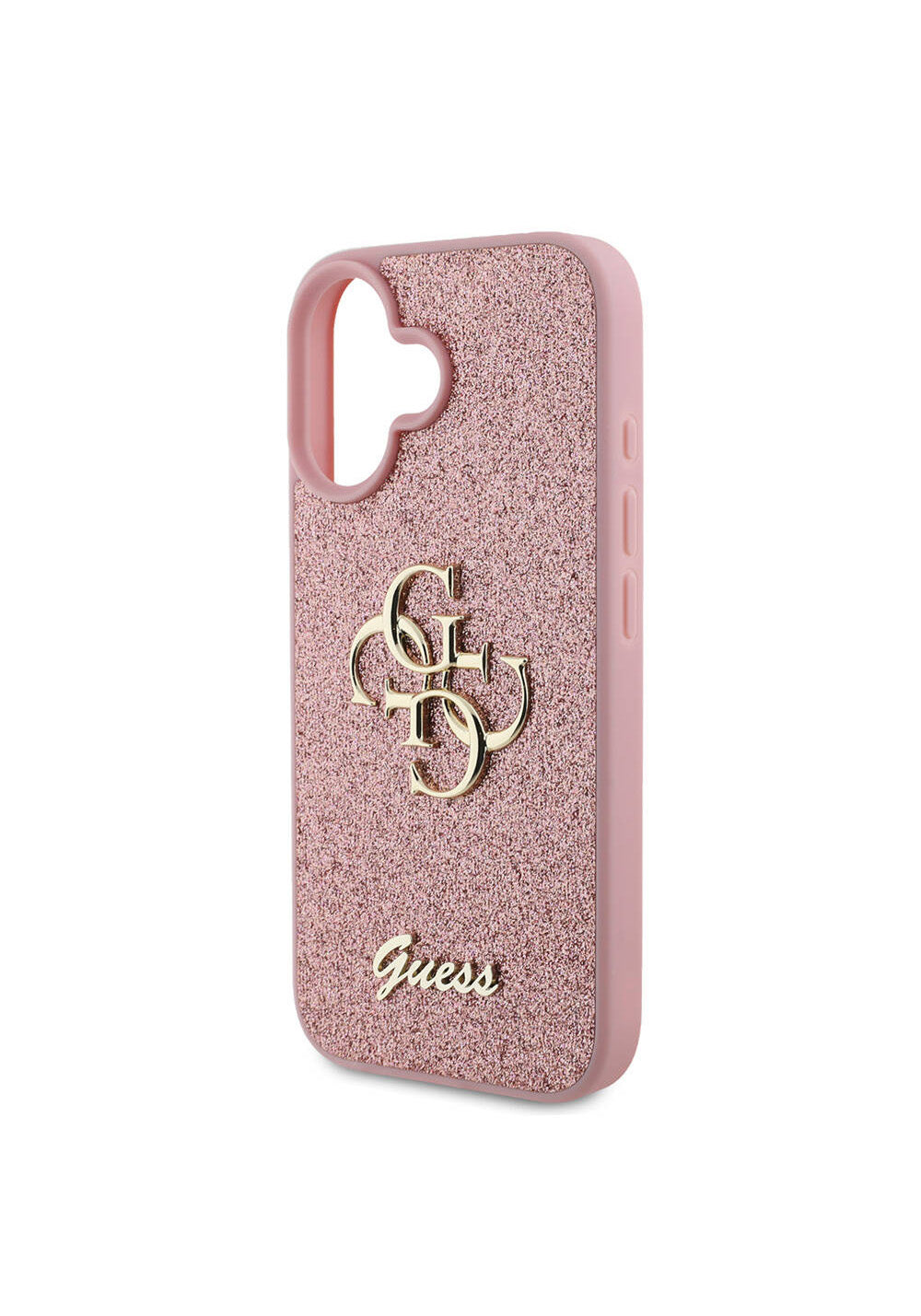 Apple iPhone 16 Plus Kılıf Guess Orijinal Lisanslı 4G Büyük Metal Logolu Glitter Kapak