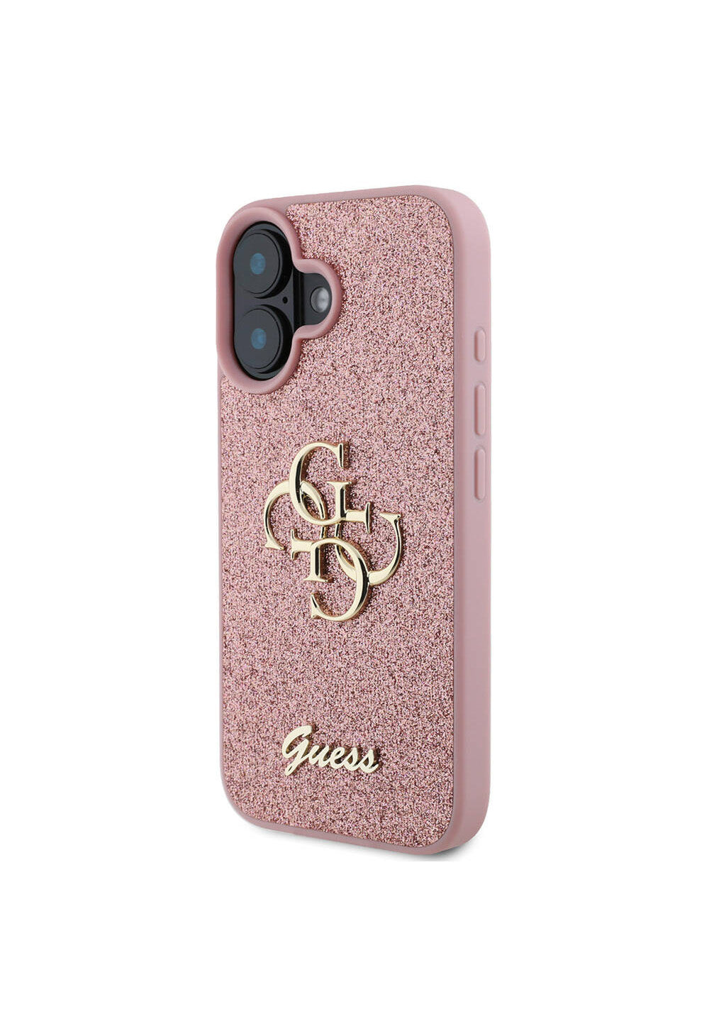 Apple iPhone 16 Plus Kılıf Guess Orijinal Lisanslı 4G Büyük Metal Logolu Glitter Kapak