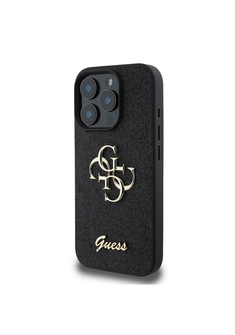 Apple iPhone 16 Pro Kılıf Guess Orijinal Lisanslı 4G Büyük Metal Logolu Glitter Kapak
