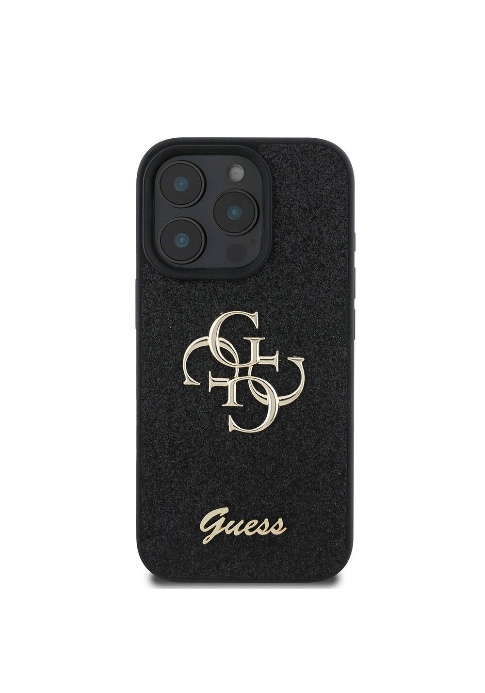 Apple iPhone 16 Pro Kılıf Guess Orijinal Lisanslı 4G Büyük Metal Logolu Glitter Kapak