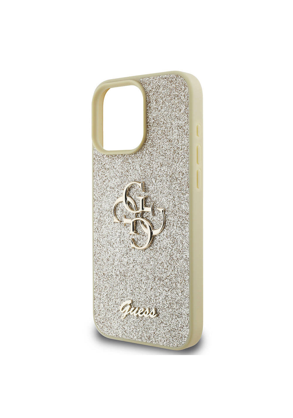 Apple iPhone 16 Pro Max Kılıf Guess Orijinal Lisanslı 4G Büyük Metal Logolu Glitter Kapak