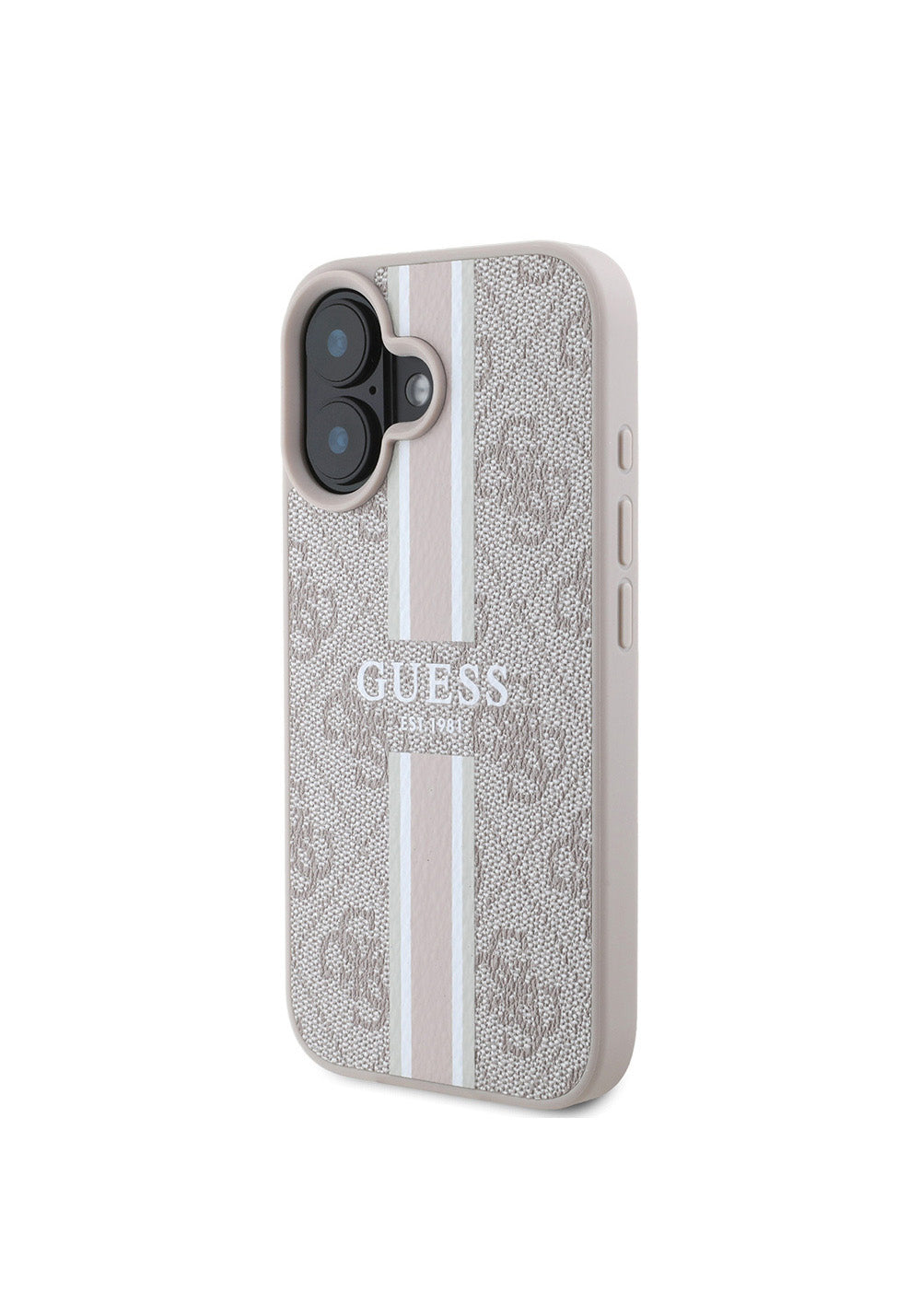 Apple iPhone 16 Kılıf Guess Orijinal Lisanslı Manyetik Şarj Uyumlu 4G Şerit Tasarımlı Printed Kapak