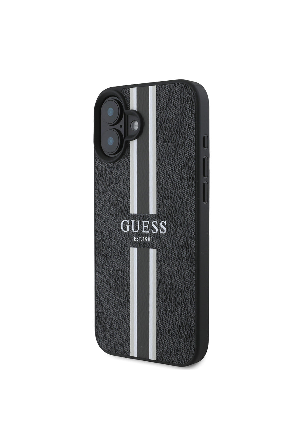 Apple iPhone 16 Kılıf Guess Orijinal Lisanslı Manyetik Şarj Uyumlu 4G Şerit Tasarımlı Printed Kapak