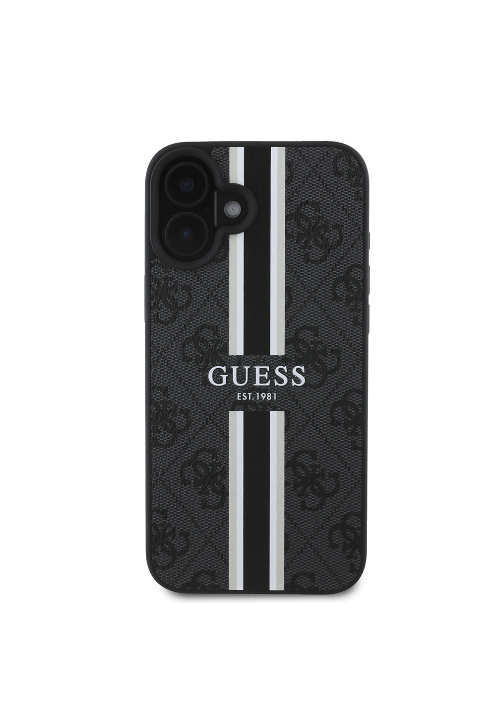 Apple iPhone 16 Kılıf Guess Orijinal Lisanslı Manyetik Şarj Uyumlu 4G Şerit Tasarımlı Printed Kapak