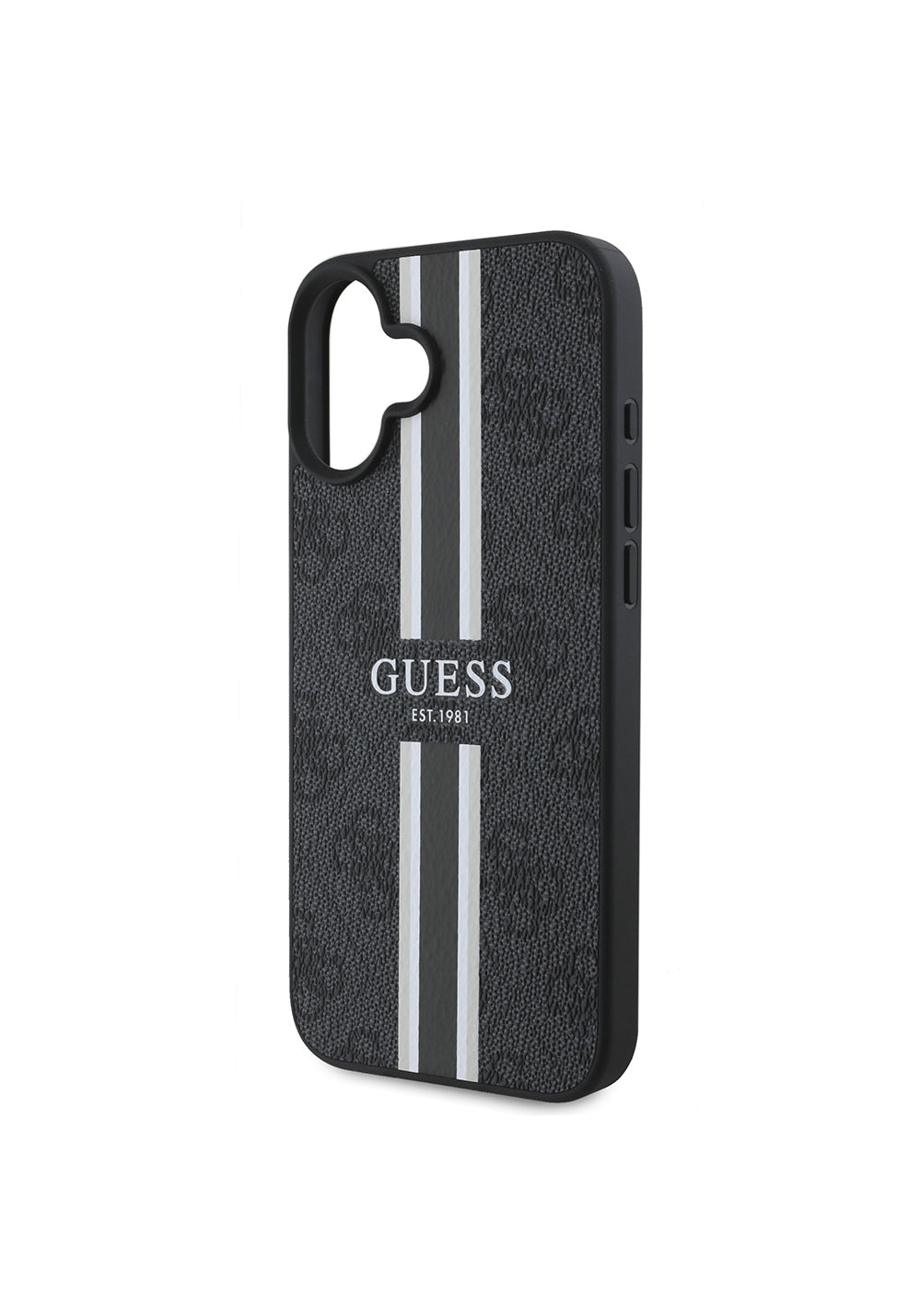 Apple iPhone 16 Kılıf Guess Orijinal Lisanslı Manyetik Şarj Uyumlu 4G Şerit Tasarımlı Printed Kapak