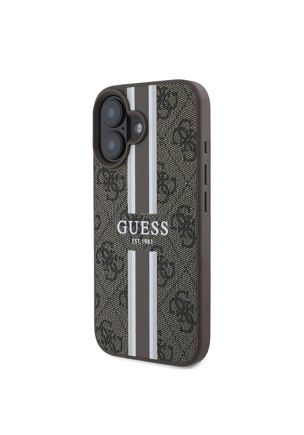 Apple iPhone 16 Plus Kılıf Guess Orijinal Lisanslı Manyetik Şarj Uyumlu 4G Şerit Tasarımlı Printed Kapak