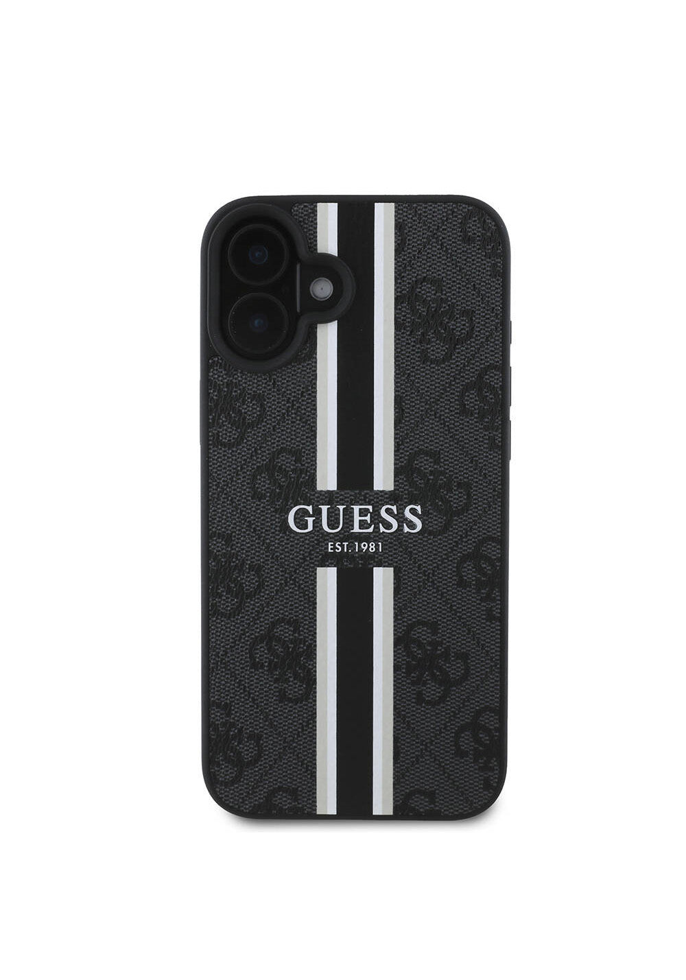 Apple iPhone 16 Plus Kılıf Guess Orijinal Lisanslı Manyetik Şarj Uyumlu 4G Şerit Tasarımlı Printed Kapak