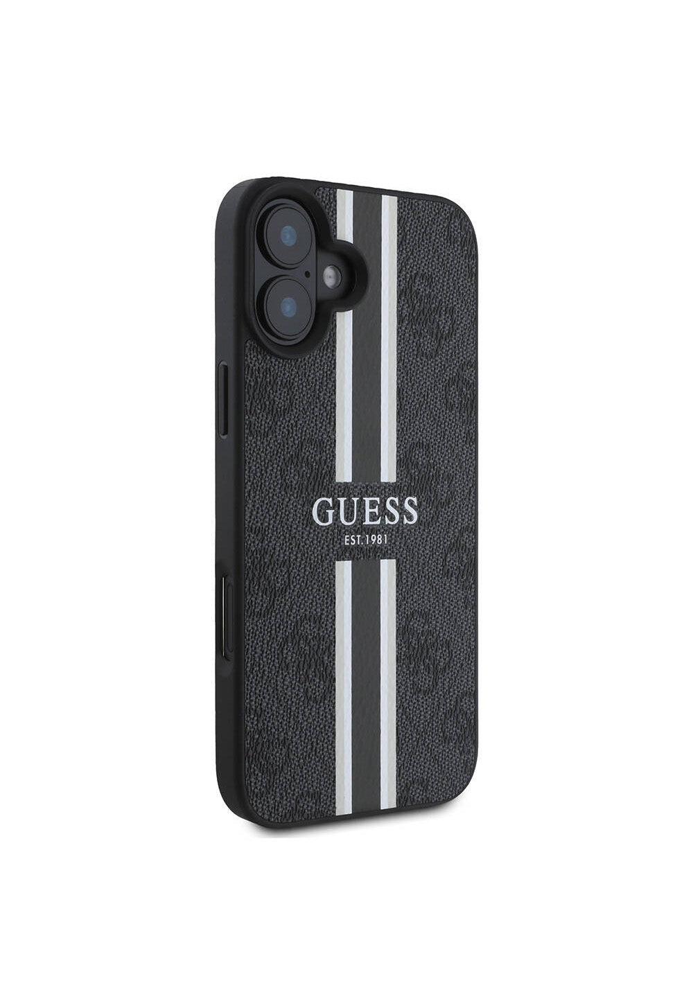 Apple iPhone 16 Plus Kılıf Guess Orijinal Lisanslı Manyetik Şarj Uyumlu 4G Şerit Tasarımlı Printed Kapak