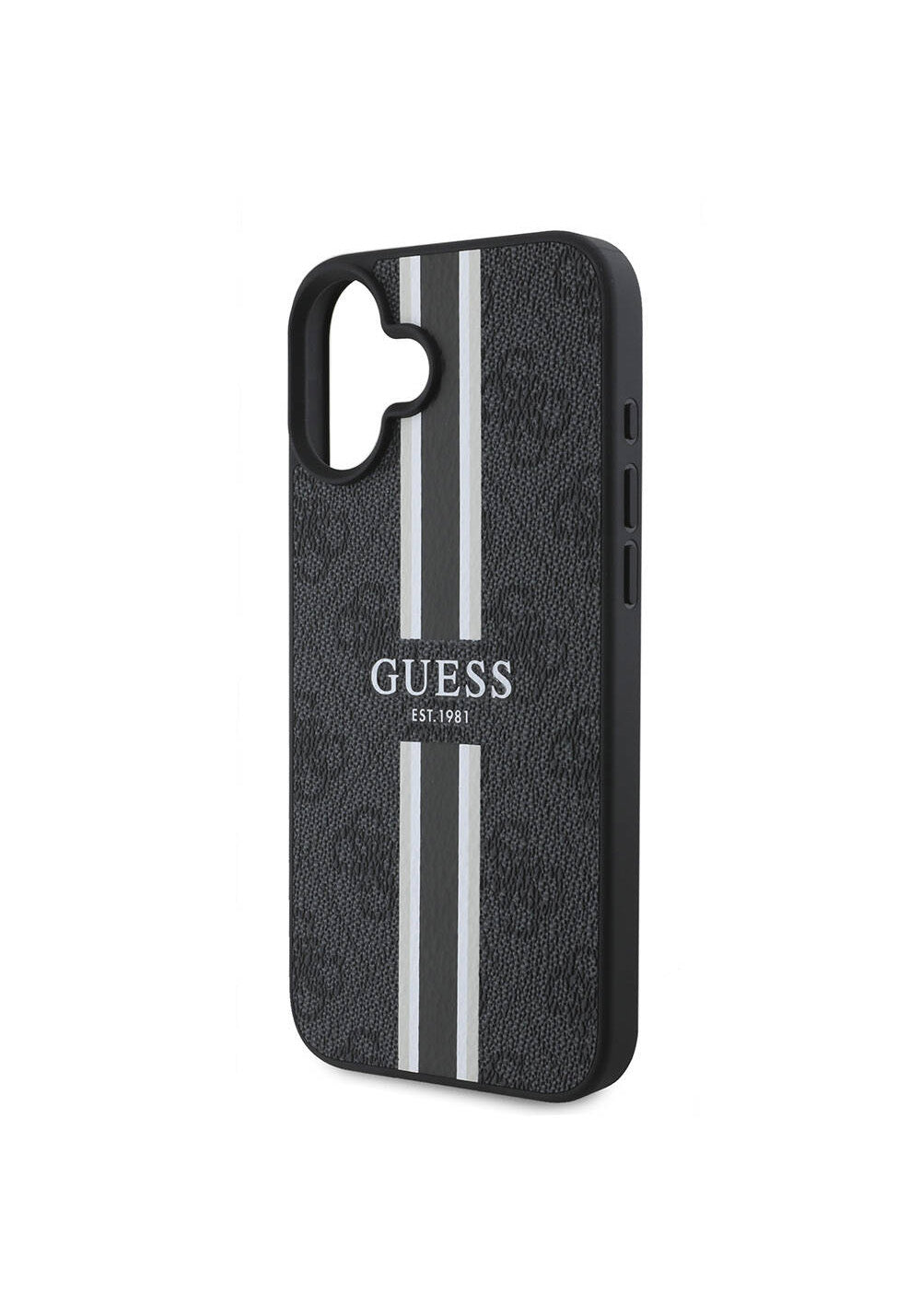 Apple iPhone 16 Plus Kılıf Guess Orijinal Lisanslı Manyetik Şarj Uyumlu 4G Şerit Tasarımlı Printed Kapak