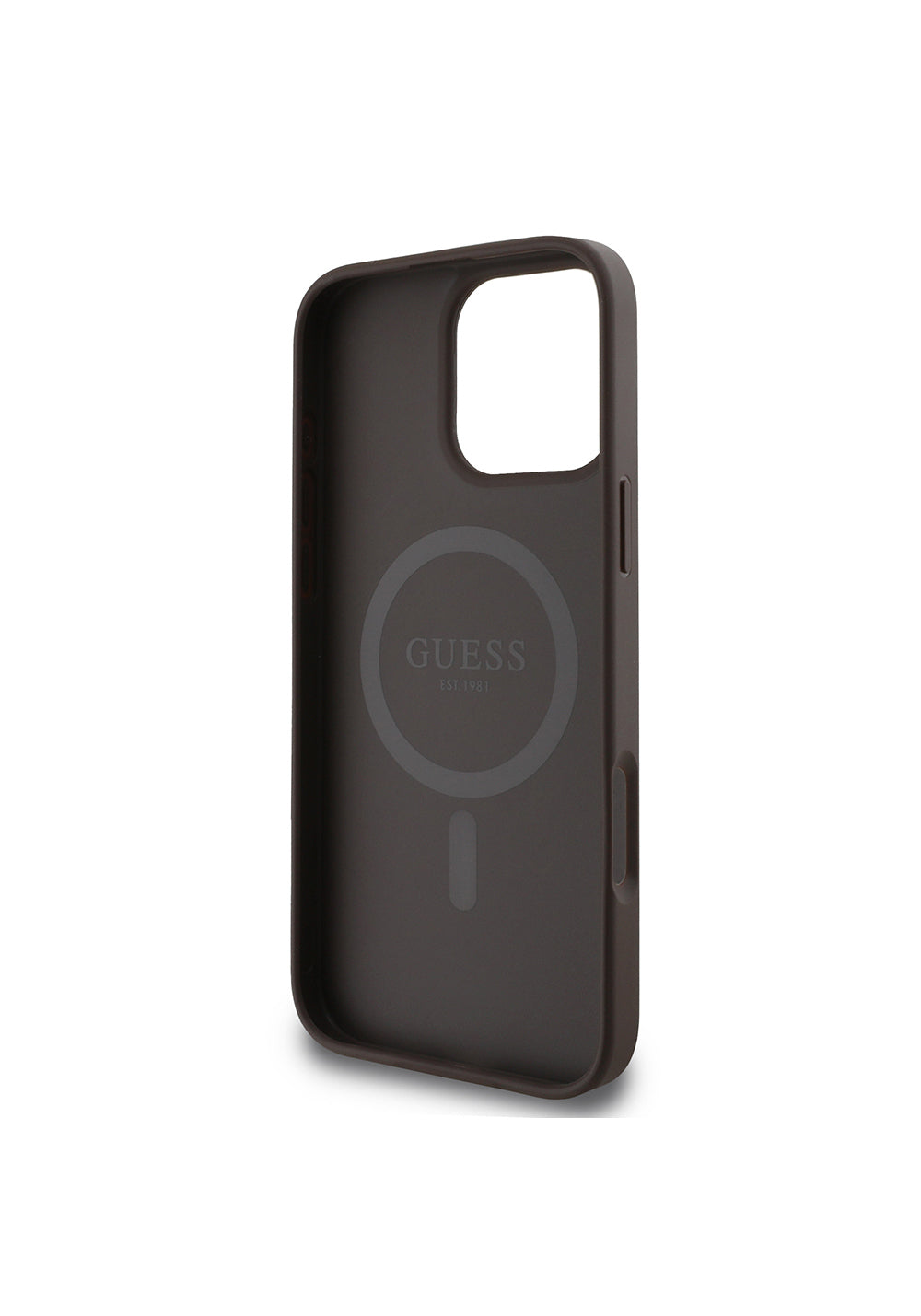 Apple iPhone 16 Pro Kılıf Guess Orijinal Lisanslı Manyetik Şarj Uyumlu 4G Şerit Tasarımlı Printed Kapak