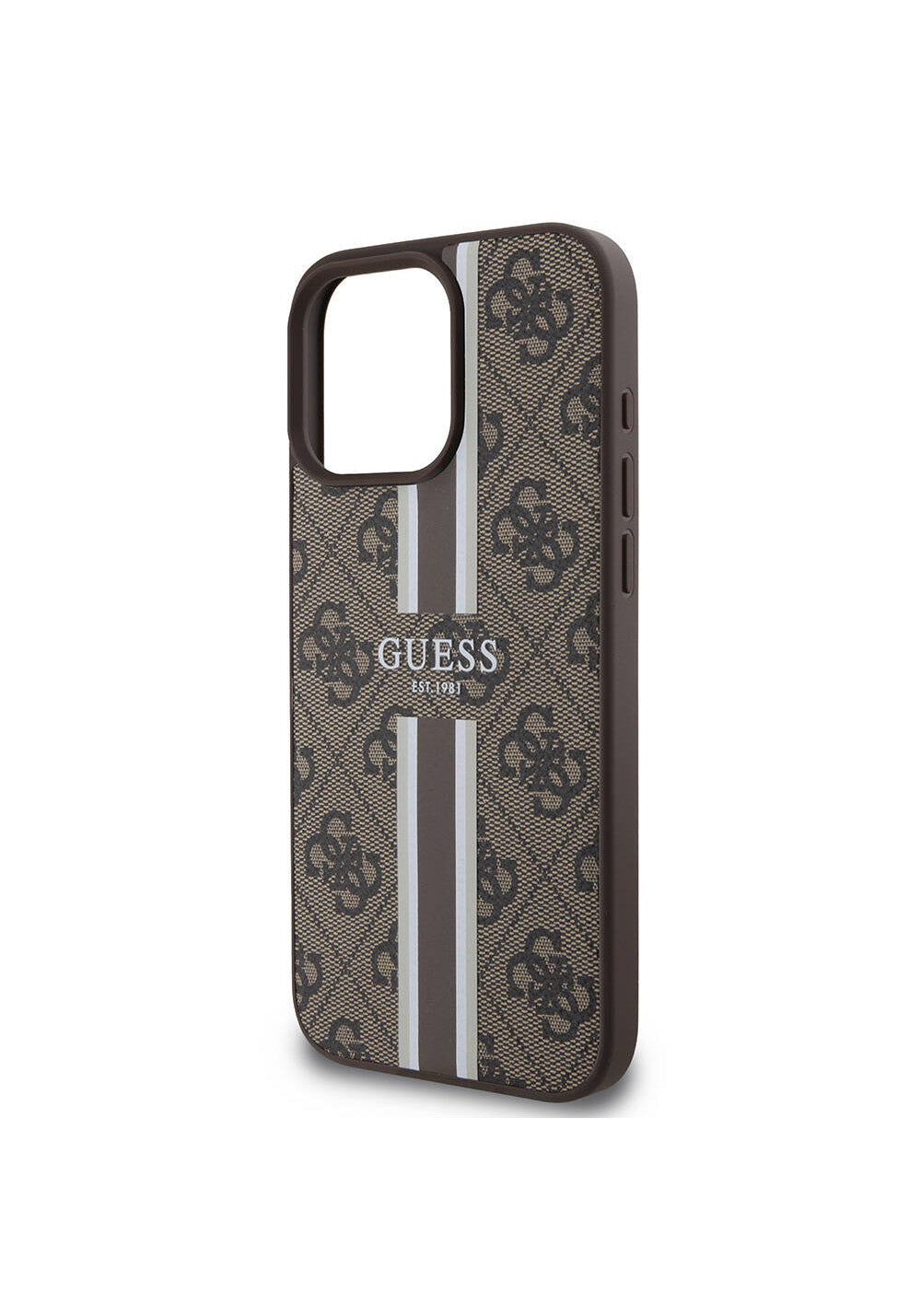 Apple iPhone 16 Pro Max Kılıf Guess Orijinal Lisanslı Manyetik Şarj Uyumlu 4G Şerit Tasarımlı Printed Kapak