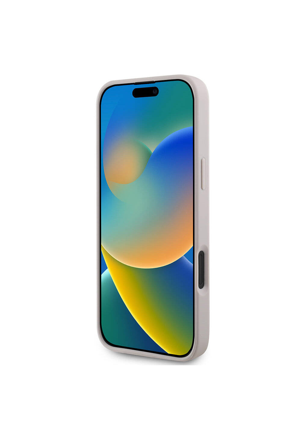 Apple iPhone 16 Kılıf Guess Orijinal Lisanslı Manyetik Şarj Uyumlu PU Deri Şerit Logo Dizaynlı Kapak