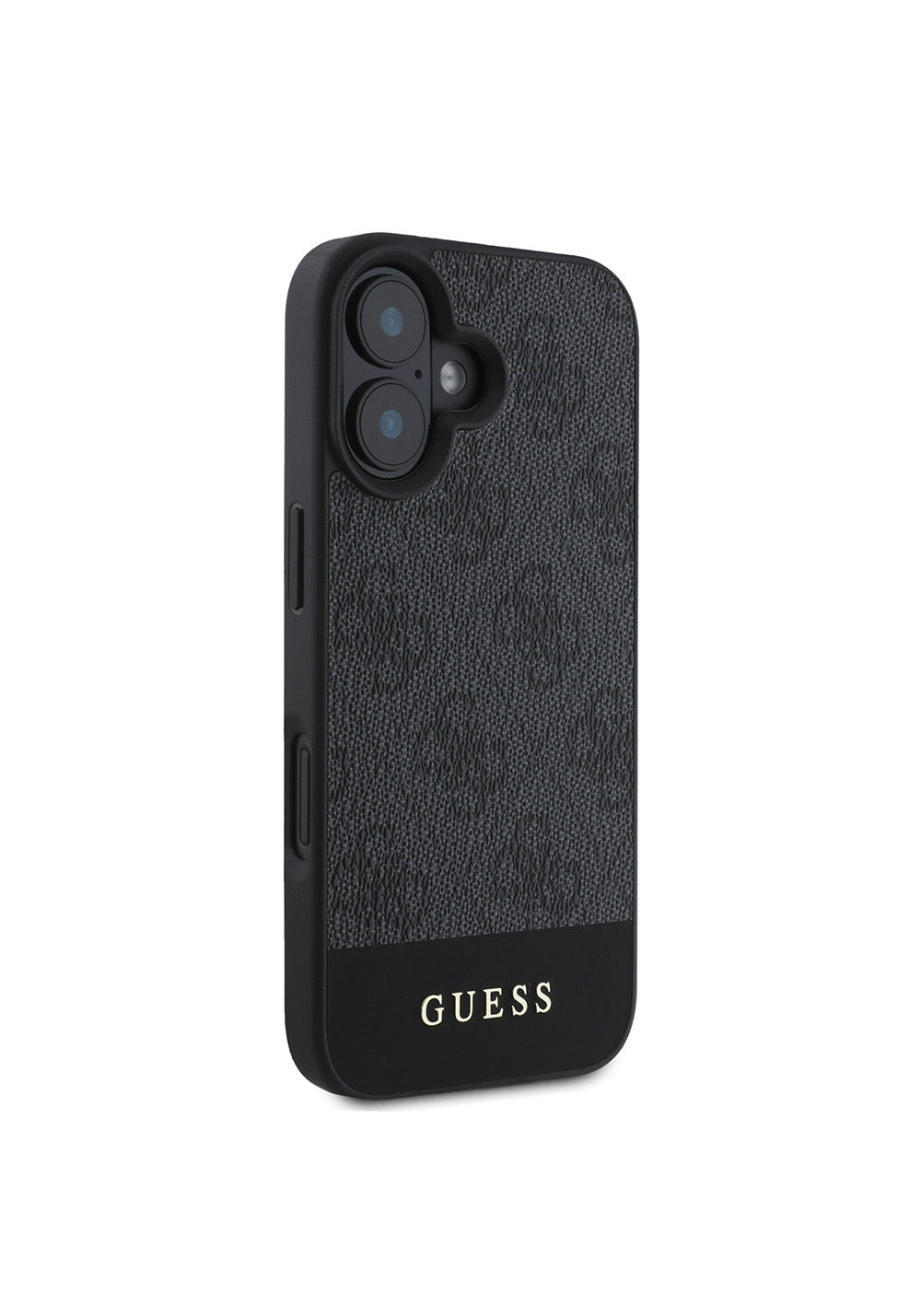 Apple iPhone 16 Kılıf Guess Orijinal Lisanslı Manyetik Şarj Uyumlu PU Deri Şerit Logo Dizaynlı Kapak