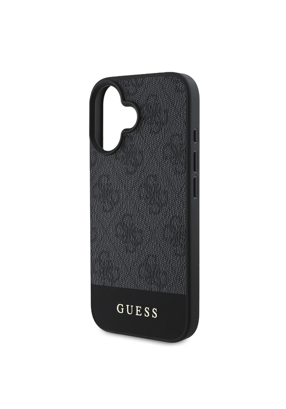 Apple iPhone 16 Kılıf Guess Orijinal Lisanslı Manyetik Şarj Uyumlu PU Deri Şerit Logo Dizaynlı Kapak