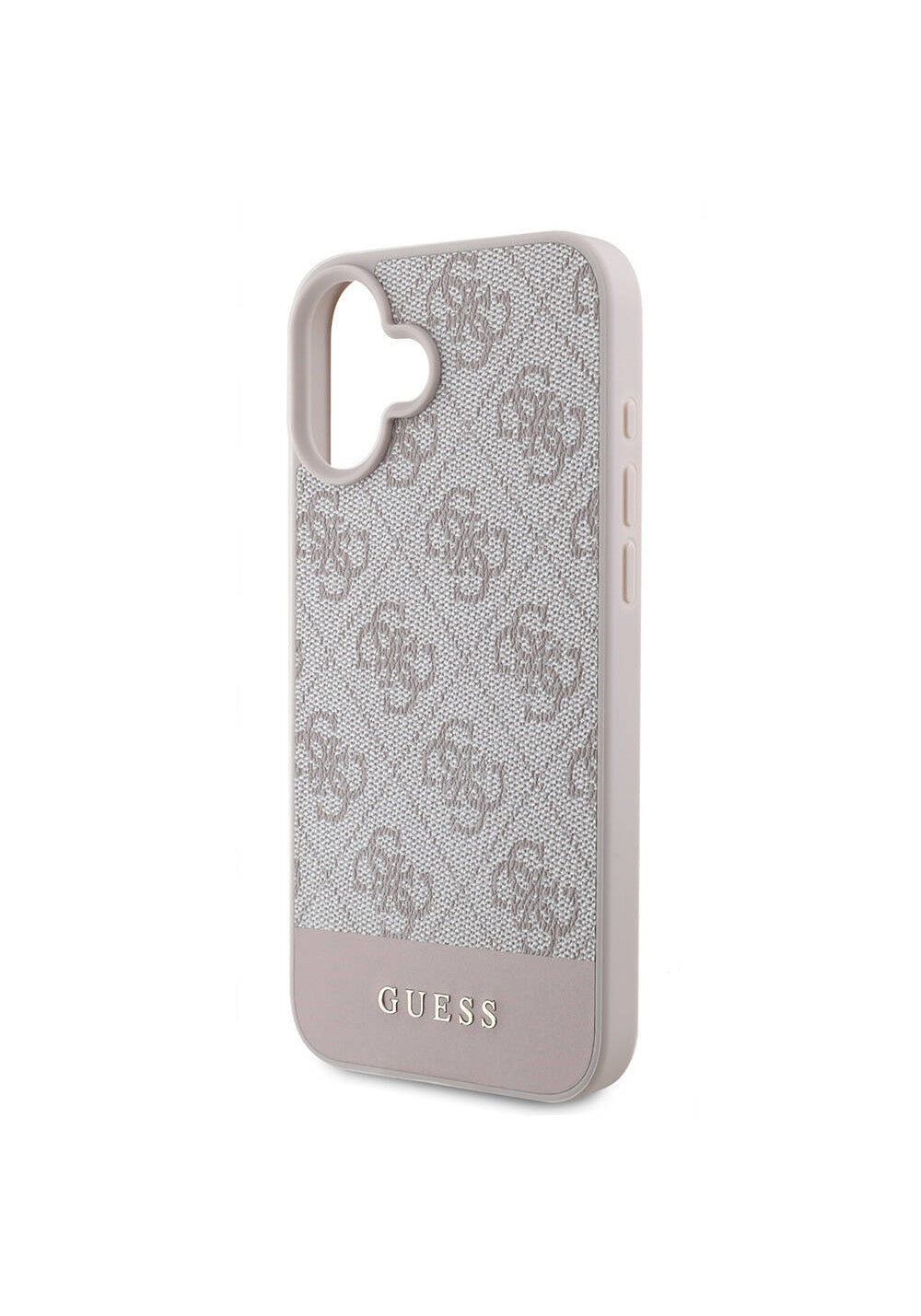 Apple iPhone 16 Plus Kılıf Guess Orijinal Lisanslı Manyetik Şarj Uyumlu PU Deri Şerit Logo Dizaynlı Kapak