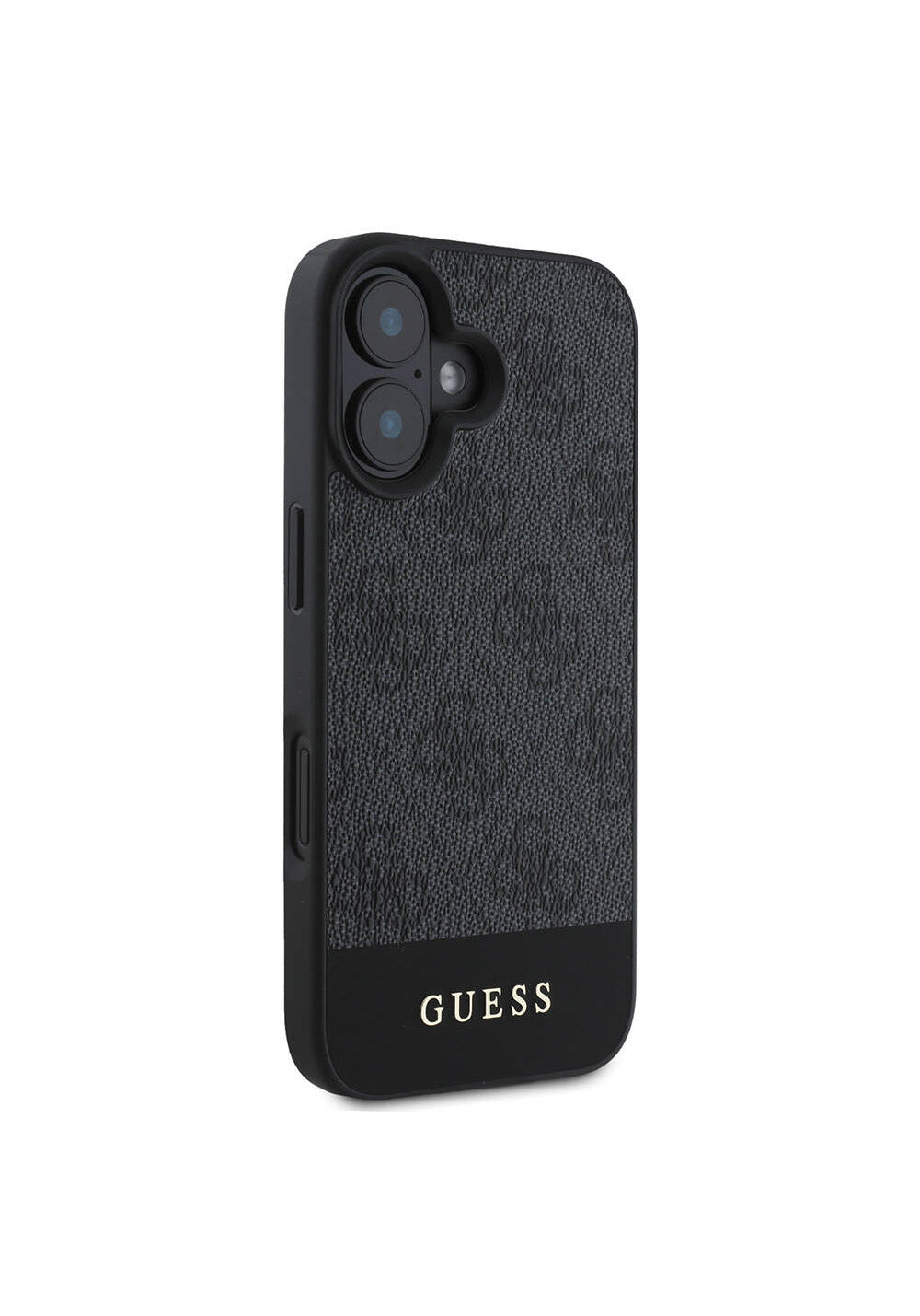 Apple iPhone 16 Plus Kılıf Guess Orijinal Lisanslı Manyetik Şarj Uyumlu PU Deri Şerit Logo Dizaynlı Kapak