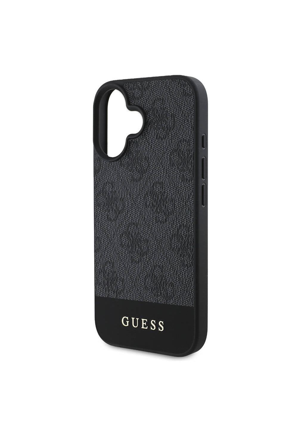 Apple iPhone 16 Plus Kılıf Guess Orijinal Lisanslı Manyetik Şarj Uyumlu PU Deri Şerit Logo Dizaynlı Kapak