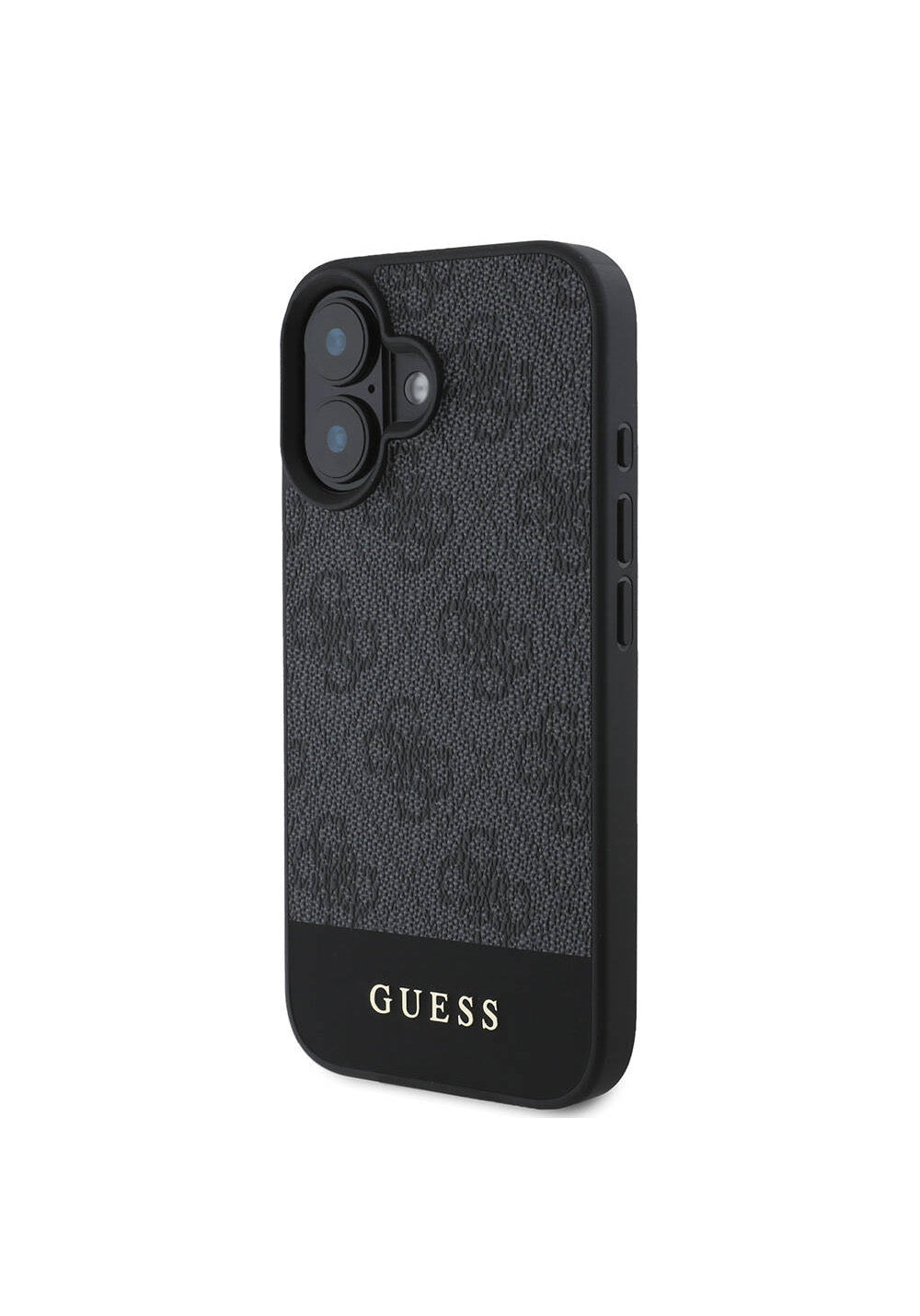 Apple iPhone 16 Plus Kılıf Guess Orijinal Lisanslı Manyetik Şarj Uyumlu PU Deri Şerit Logo Dizaynlı Kapak
