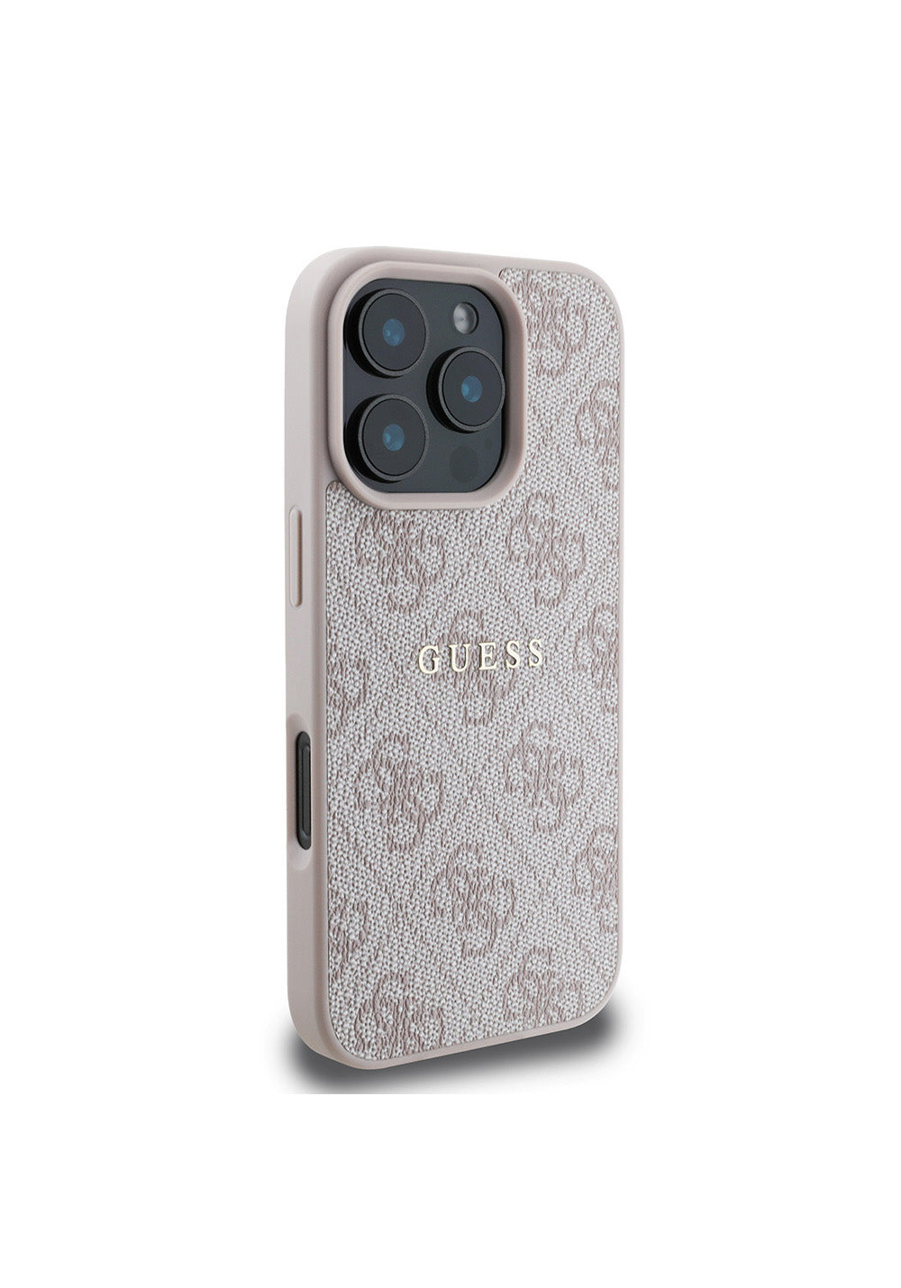 Apple iPhone 16 Pro Kılıf Guess Orijinal Lisanslı Manyetik Şarj Uyumlu 4G Desenli Yazı Logolu Kapak