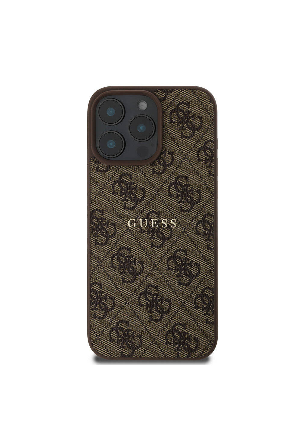 Apple iPhone 16 Pro Max Kılıf Guess Orijinal Lisanslı Manyetik Şarj Uyumlu 4G Desenli Yazı Logolu Kapak