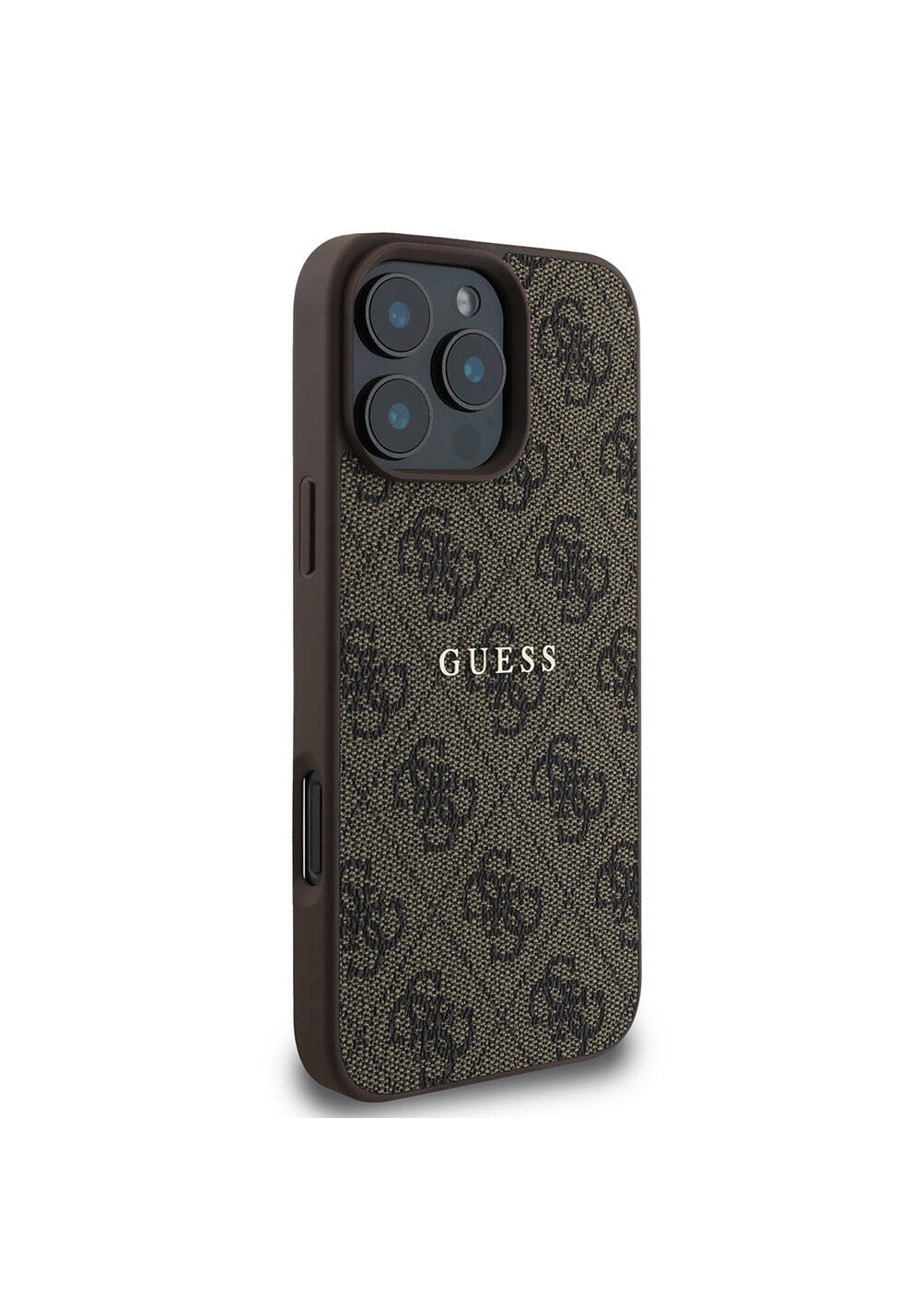Apple iPhone 16 Pro Max Kılıf Guess Orijinal Lisanslı Manyetik Şarj Uyumlu 4G Desenli Yazı Logolu Kapak