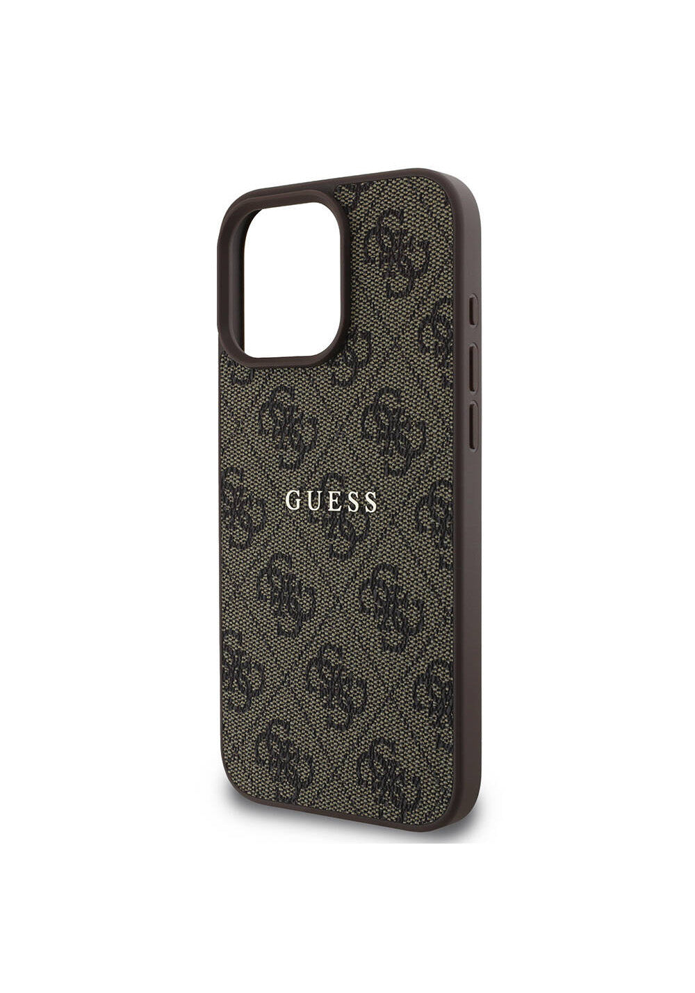 Apple iPhone 16 Pro Max Kılıf Guess Orijinal Lisanslı Manyetik Şarj Uyumlu 4G Desenli Yazı Logolu Kapak