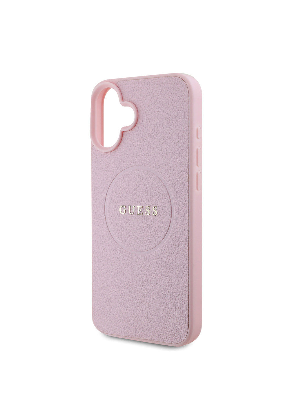 Apple iPhone 16 Plus Kılıf Guess Orijinal Lisanslı Manyetik Şarj Uyumlu Yazı Logolu Grained Kapak