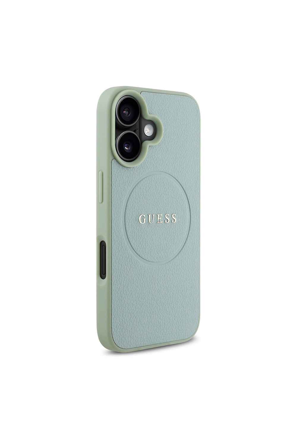 Apple iPhone 16 Plus Kılıf Guess Orijinal Lisanslı Manyetik Şarj Uyumlu Yazı Logolu Grained Kapak