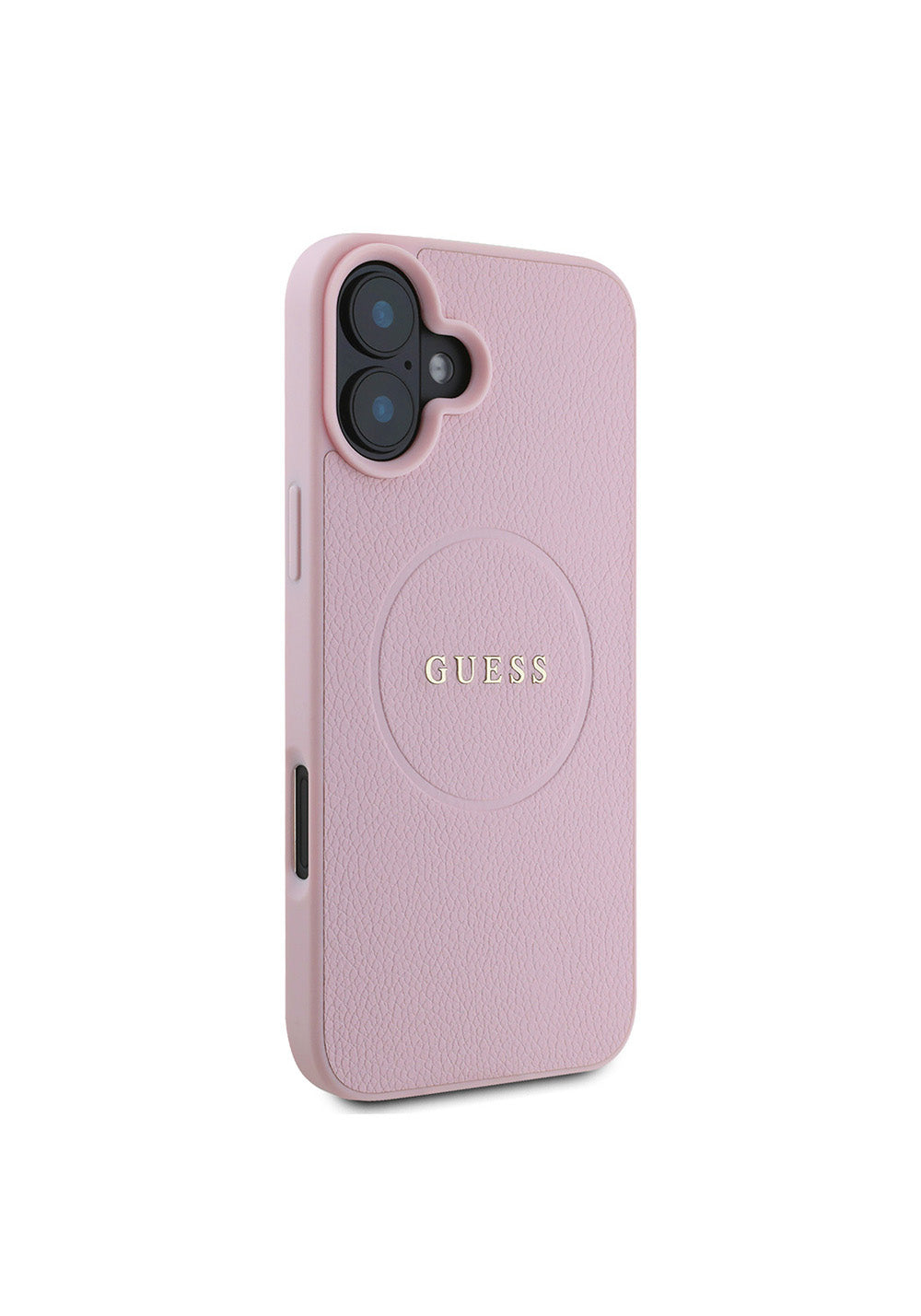 Apple iPhone 16 Plus Kılıf Guess Orijinal Lisanslı Manyetik Şarj Uyumlu Yazı Logolu Grained Kapak