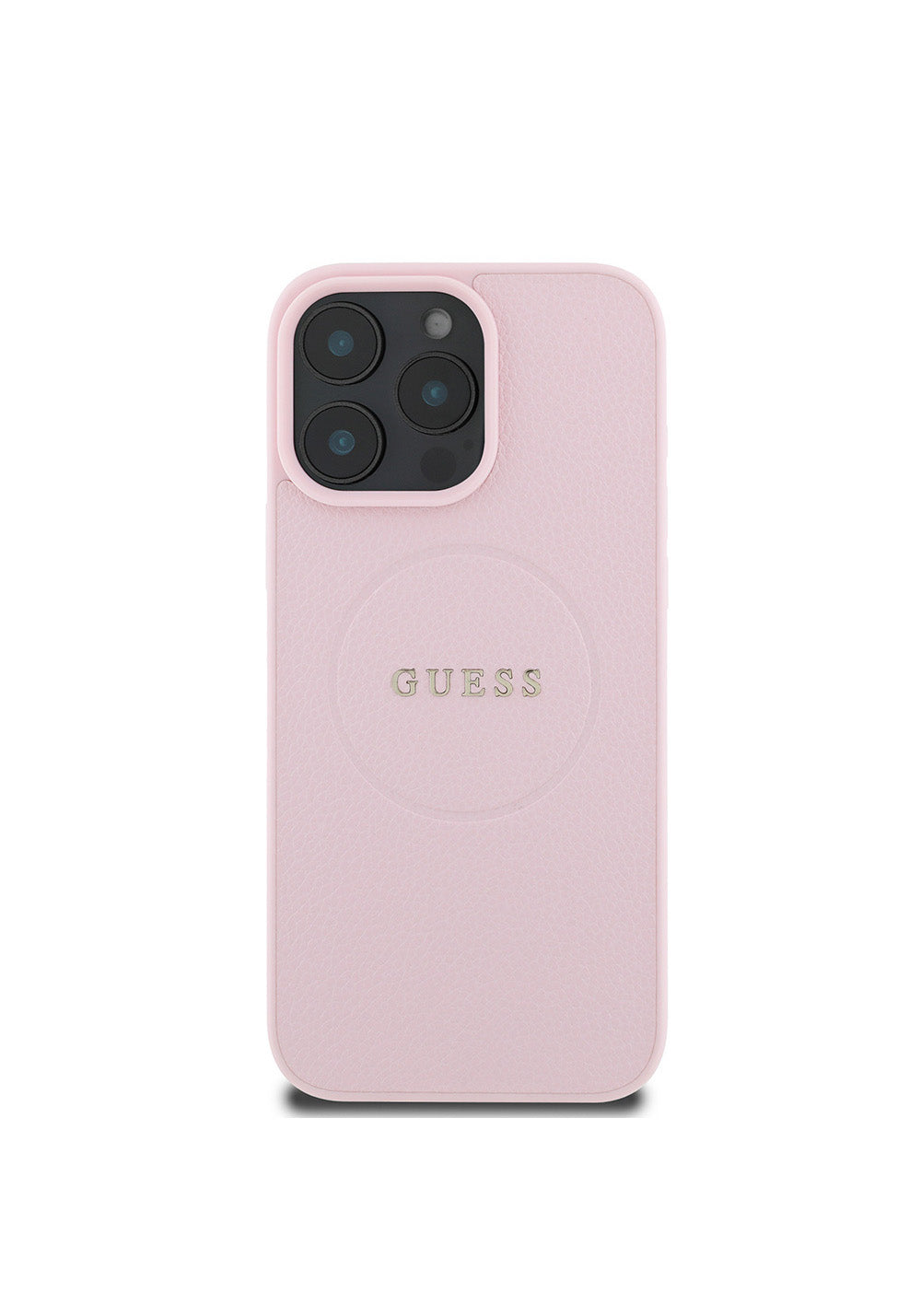 Apple iPhone 16 Pro Kılıf Guess Orijinal Lisanslı Manyetik Şarj Uyumlu Yazı Logolu Grained Kapak