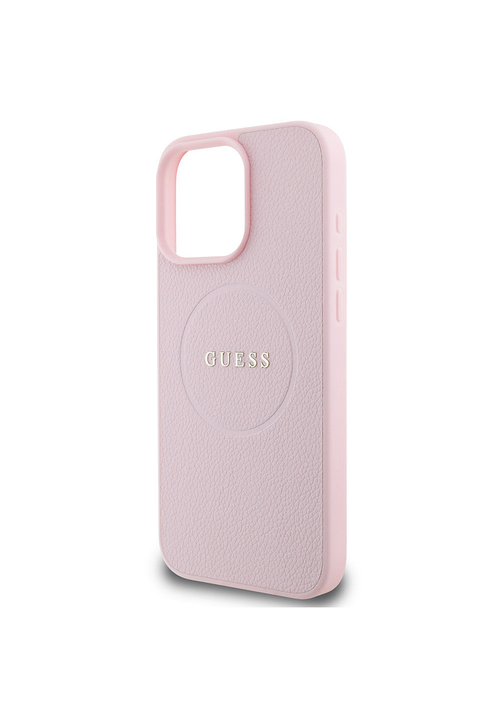 Apple iPhone 16 Pro Kılıf Guess Orijinal Lisanslı Manyetik Şarj Uyumlu Yazı Logolu Grained Kapak