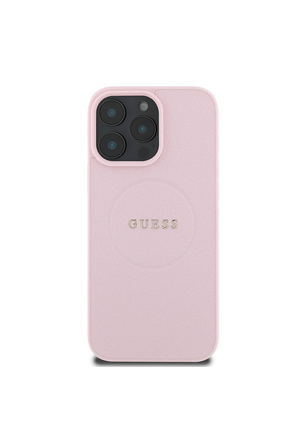Apple iPhone 16 Pro Max Kılıf Guess Orijinal Lisanslı Manyetik Şarj Uyumlu Yazı Logolu Grained Kapak