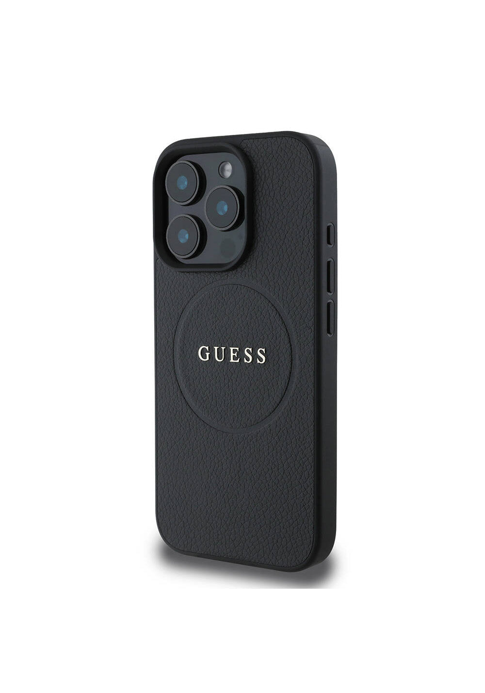 Apple iPhone 16 Pro Max Kılıf Guess Orijinal Lisanslı Manyetik Şarj Uyumlu Yazı Logolu Grained Kapak