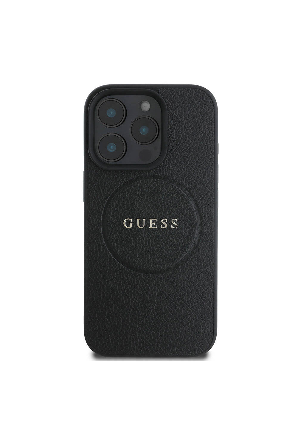 Apple iPhone 16 Pro Max Kılıf Guess Orijinal Lisanslı Manyetik Şarj Uyumlu Yazı Logolu Grained Kapak