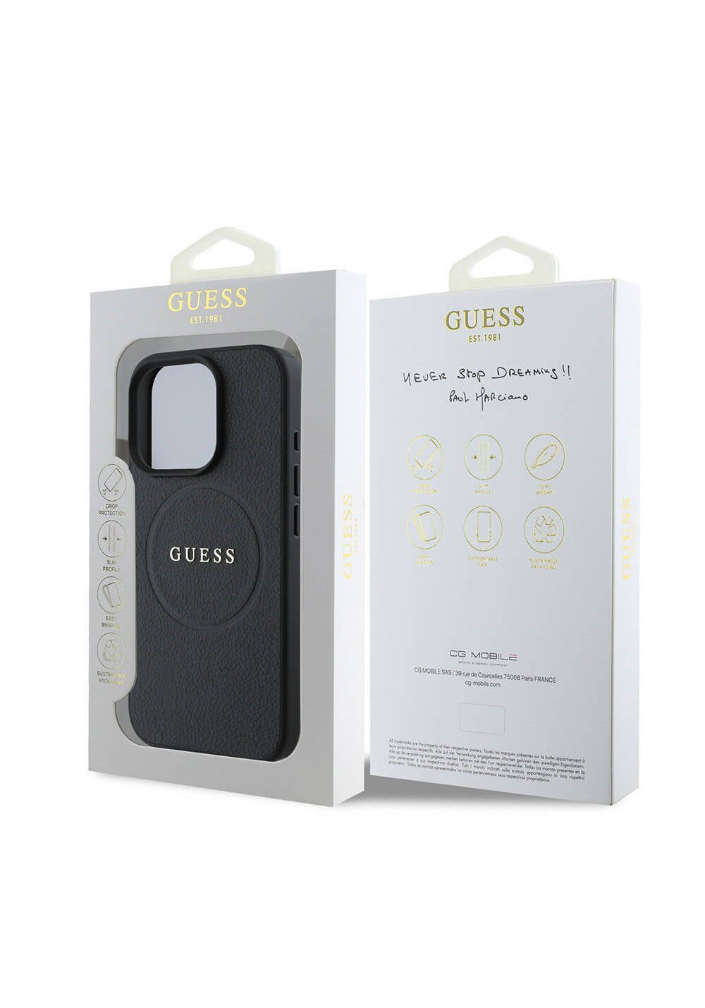 Apple iPhone 16 Pro Max Kılıf Guess Orijinal Lisanslı Manyetik Şarj Uyumlu Yazı Logolu Grained Kapak