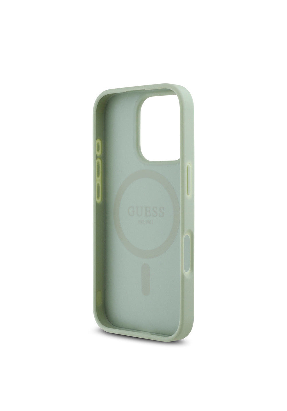 Apple iPhone 16 Pro Max Kılıf Guess Orijinal Lisanslı Manyetik Şarj Uyumlu Yazı Logolu Grained Kapak
