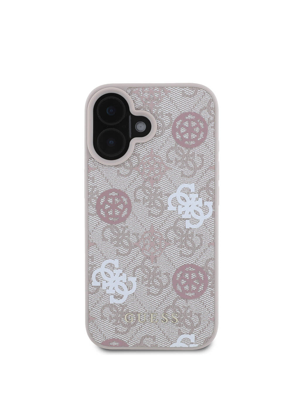 Apple iPhone 16 Kılıf Guess Orijinal Lisanslı Manyetik Şarj Uyumlu 4G Desenli Yazı Logolu Peony Kapak