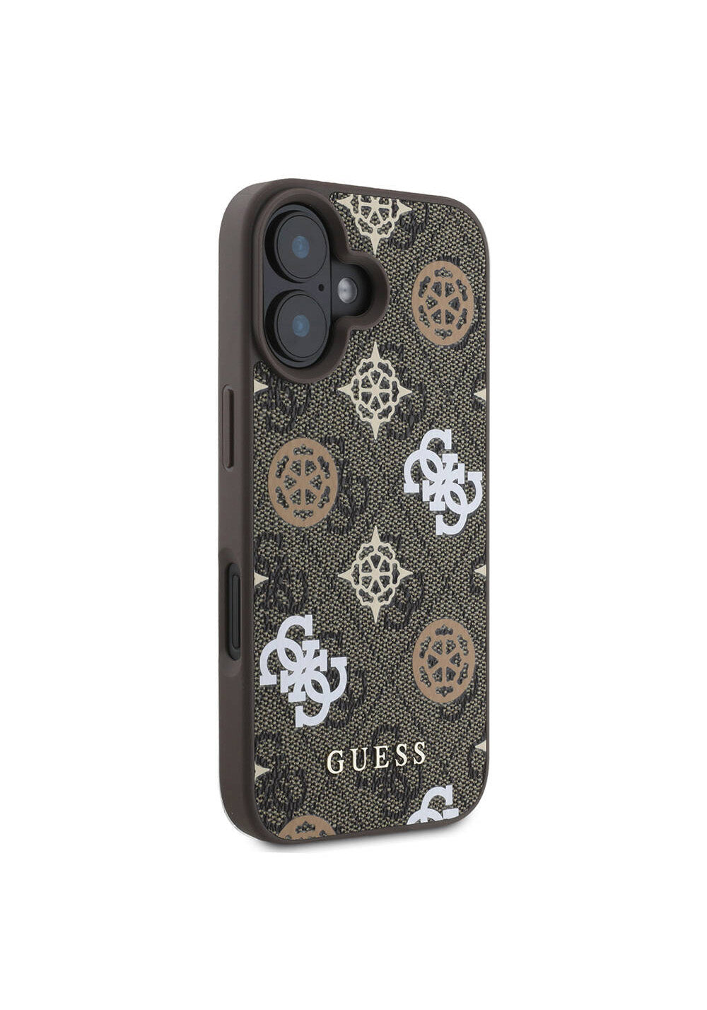 Apple iPhone 16 Kılıf Guess Orijinal Lisanslı Manyetik Şarj Uyumlu 4G Desenli Yazı Logolu Peony Kapak