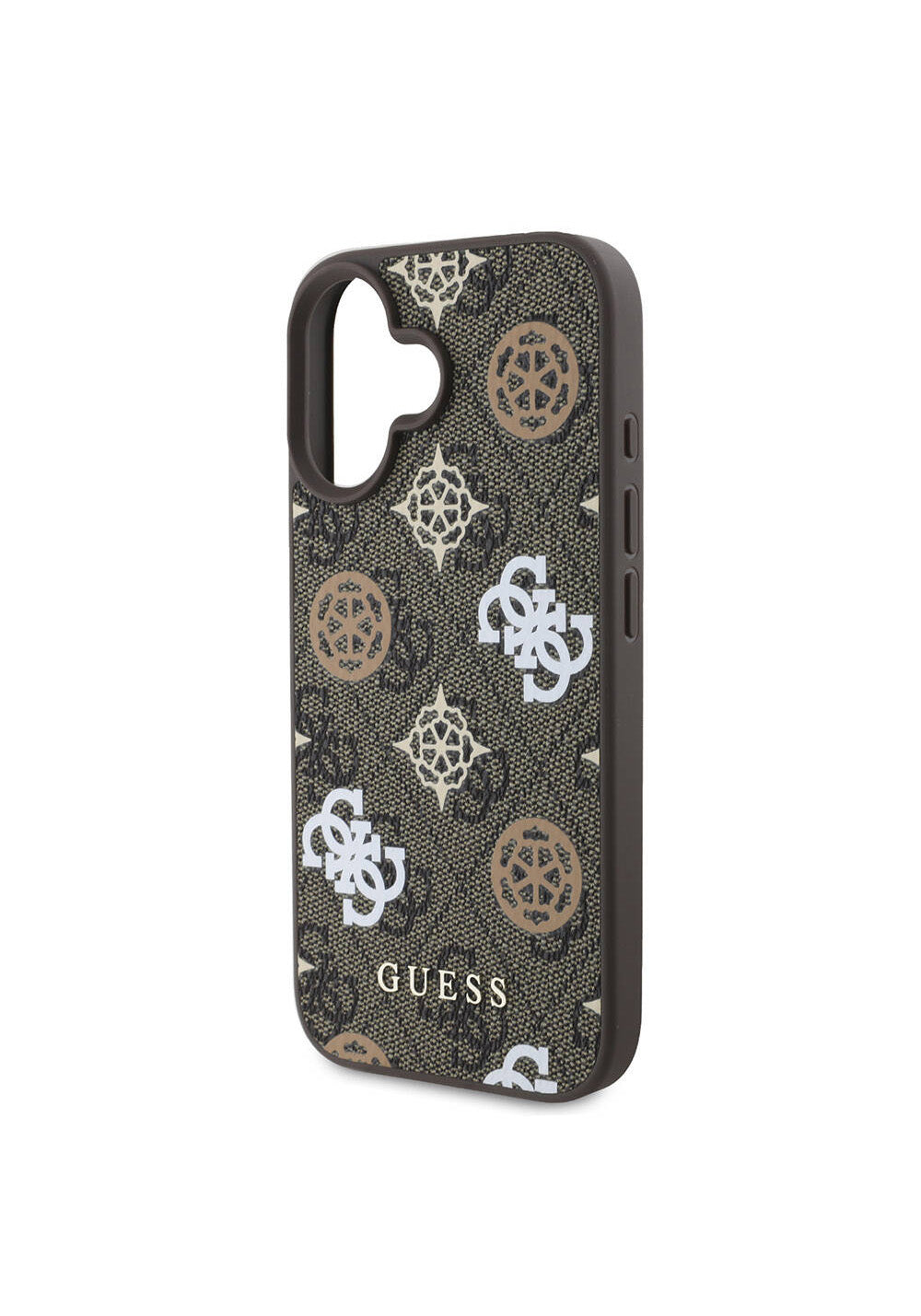 Apple iPhone 16 Kılıf Guess Orijinal Lisanslı Manyetik Şarj Uyumlu 4G Desenli Yazı Logolu Peony Kapak