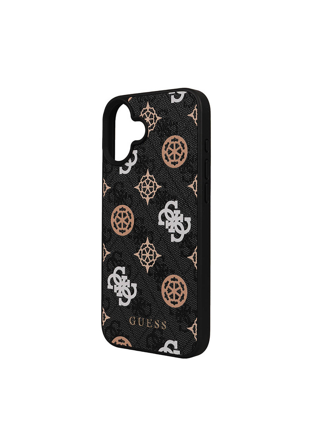 Apple iPhone 16 Plus Kılıf Guess Orijinal Lisanslı Manyetik Şarj Uyumlu 4G Desenli Yazı Logolu Peony Kapak