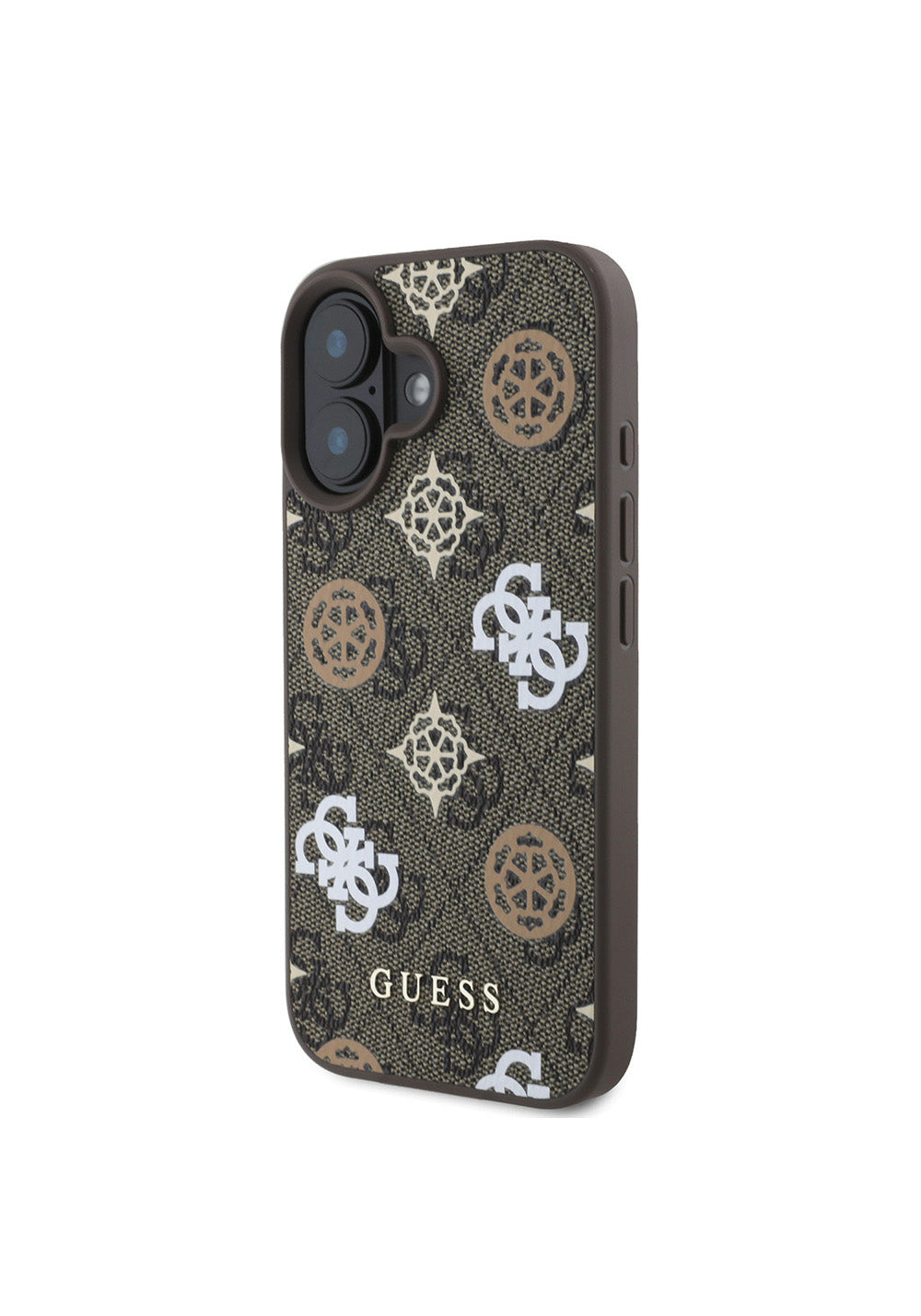 Apple iPhone 16 Plus Kılıf Guess Orijinal Lisanslı Manyetik Şarj Uyumlu 4G Desenli Yazı Logolu Peony Kapak