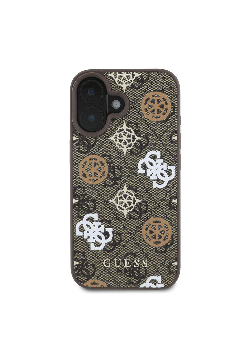 Apple iPhone 16 Plus Kılıf Guess Orijinal Lisanslı Manyetik Şarj Uyumlu 4G Desenli Yazı Logolu Peony Kapak