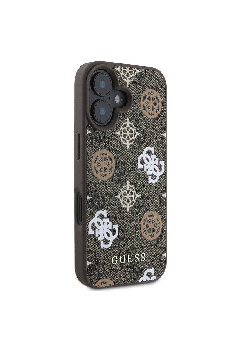 Apple iPhone 16 Plus Kılıf Guess Orijinal Lisanslı Manyetik Şarj Uyumlu 4G Desenli Yazı Logolu Peony Kapak