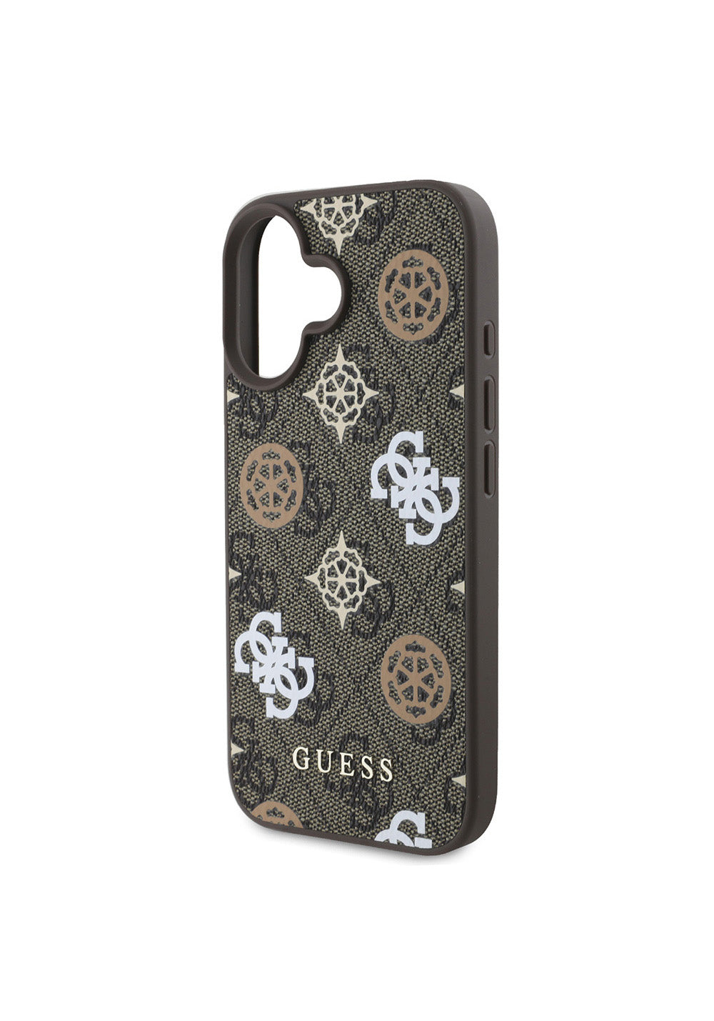 Apple iPhone 16 Plus Kılıf Guess Orijinal Lisanslı Manyetik Şarj Uyumlu 4G Desenli Yazı Logolu Peony Kapak